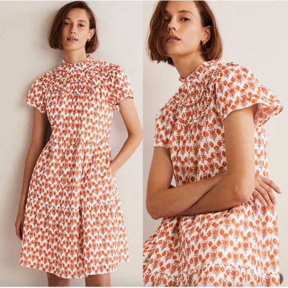 Boden Dresses & Skirts - Boden Flutter Sleeve Ruched Dress